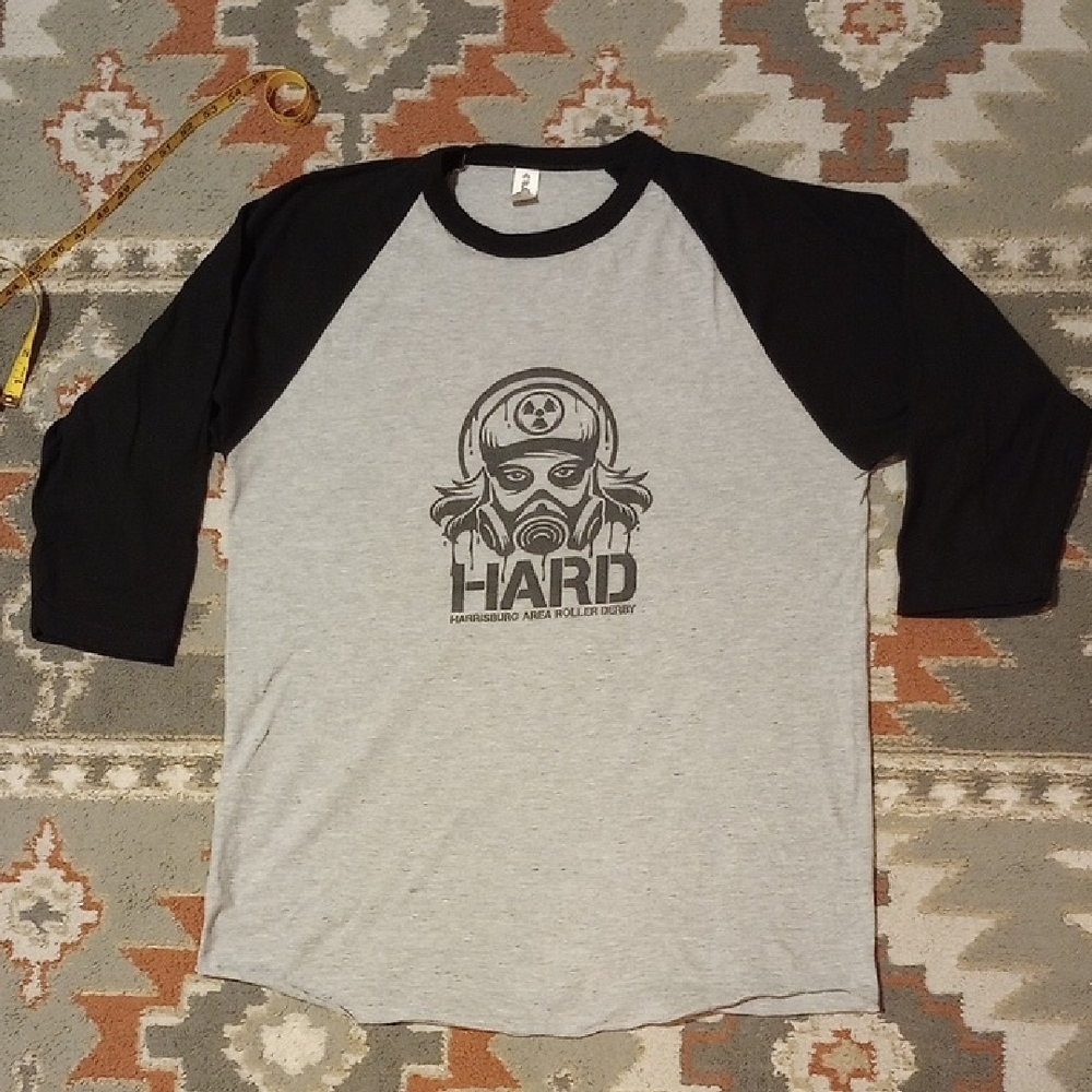 NWOT Tultex Roller Derby Graphic Raglan Tee M